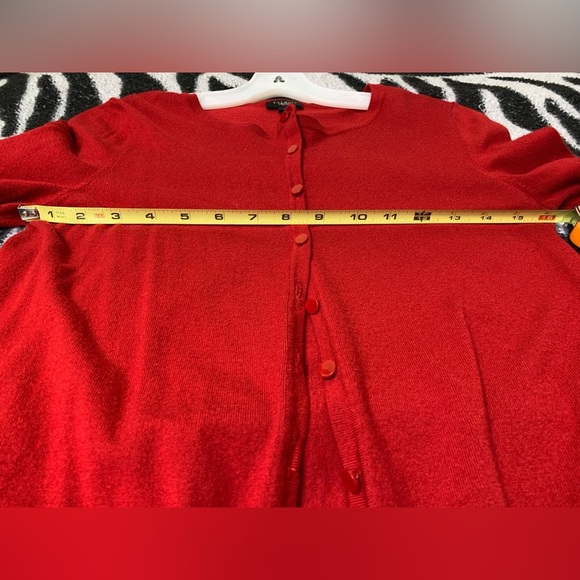 Talbots Red Cardigan Size Petite Medium - Picture 5 of 5